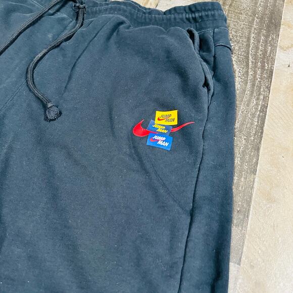 Jordan Sweatpants Mens 2XL Black Nike Air Jumpman Joggers Drawstring - Picture 9 of 9